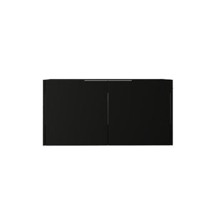 English Elm 36 Inch Floating Plywood Bathroom Vanity Cabinet with Soft Close Doors and Storage Black B2775P510769