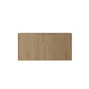 English Elm 36 Inch Floating Plywood Bathroom Vanity Cabinet with Soft Close Doors and Storage Oak - B B2775P510771