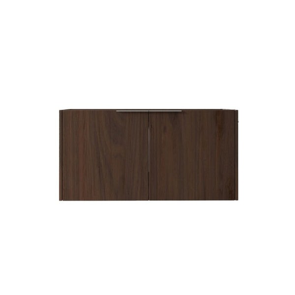 English Elm 36 Inch Floating Plywood Bathroom Vanity Cabinet with Soft Close Doors and Storage Brown B2775P510772
