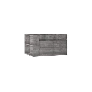 English Elm 30 Inch Wall Mounted Floating Bathroom Vanity Plywood Cabinet with Soft Close Drawers Grey B2775P510775