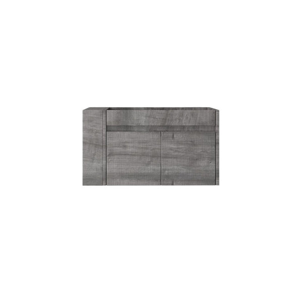 English Elm 30 Inch Wall Mounted Floating Bathroom Vanity Plywood Cabinet with Soft Close Drawers Grey B2775P510775