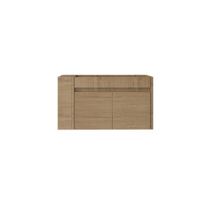 English Elm 30 Inch Wall Mounted Floating Bathroom Vanity Plywood Cabinet with Soft Close Drawers Oak B2775P510776
