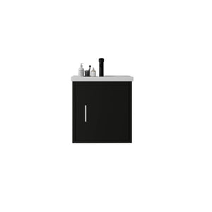 English Elm 20 Inch Floating Wall Mount Bathroom Vanity Solid Plywood Ceramic Basin Soft Close B2775P510794