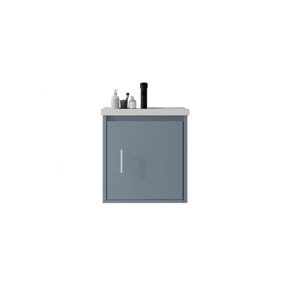 English Elm 20 Inch Floating Bathroom Vanity with Plywood Cabinet and Ceramic Sink for Small Spaces Blue B2775P510796