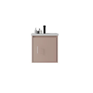 English Elm 20 Inch Floating Bathroom Vanity with Plywood Cabinet and Ceramic Sink for Small Spaces Pink B2775P510797