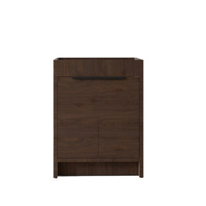English Elm 24 Inch Freestanding Bathroom Vanity Cabinet Plywood Build with Soft Close Doors Brown B2775P510815