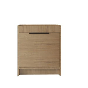 English Elm 30 Inch Freestanding Bathroom Vanity Cabinet Plywood Build Soft Close Doors Gray Finish Oak B2775P510817