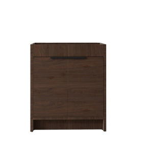 English Elm 30 Inch Freestanding Bathroom Vanity Cabinet Plywood Build Soft Close Doors Gray Finish Brown B2775P510818