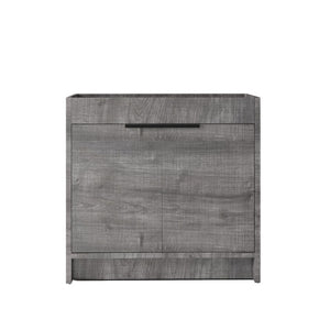 English Elm 30 Inch Freestanding Bathroom Vanity Plywood Cabinet with Soft Close Doors and Storage Grey B2775P510819