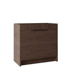 English Elm 30 Inch Freestanding Bathroom Vanity Plywood Cabinet with Soft Close Doors and Storage Brown B2775P510821