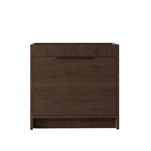 English Elm 30 Inch Freestanding Bathroom Vanity Plywood Cabinet with Soft Close Doors and Storage Brown B2775P510821
