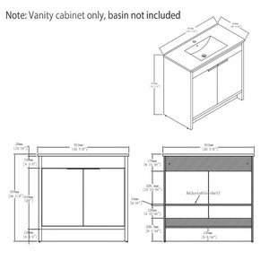 English Elm 30 Inch Freestanding Bathroom Vanity Plywood Cabinet with Soft Close Doors and Storage Brown B2775P510821