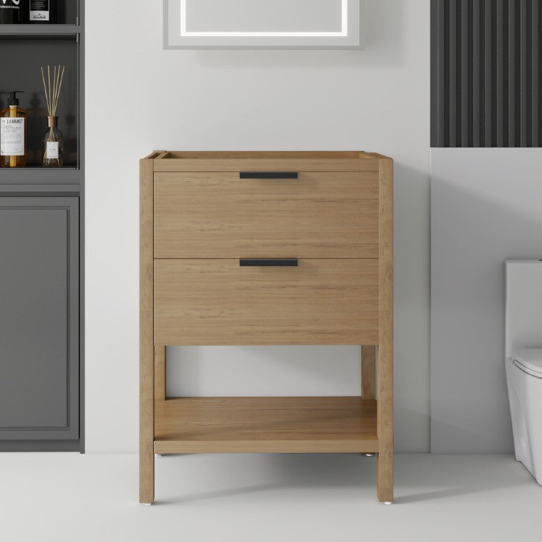 English Elm 30Cultured Marble Basin Sink Spa Style Vanity Top with Triple Faucet Holes Polished Finish Oak Plywood B2775P510823