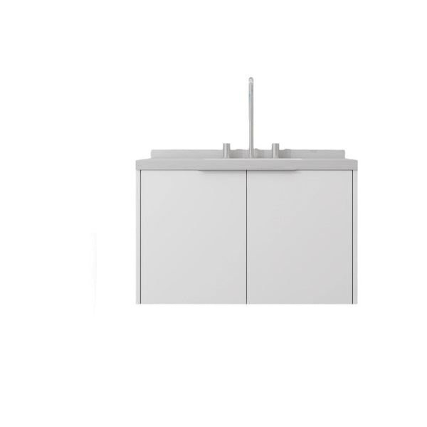 English Elm 30 Inch Floating Bathroom Vanity with Marble Top Undermount Sink and Soft Close Door White Carrara White B2775S00120
