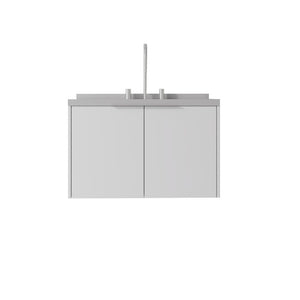 English Elm 30 Inch Floating Bathroom Vanity with Marble Top Undermount Sink and Soft Close Door White Granite White B2775S00127