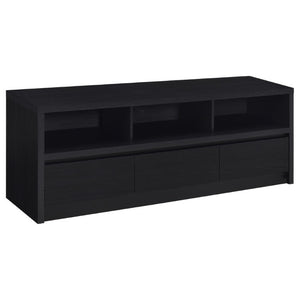 English Elm O'brien Matte Black Low Profile Media Console with Three Drawers for Living Rooms B2777P535863