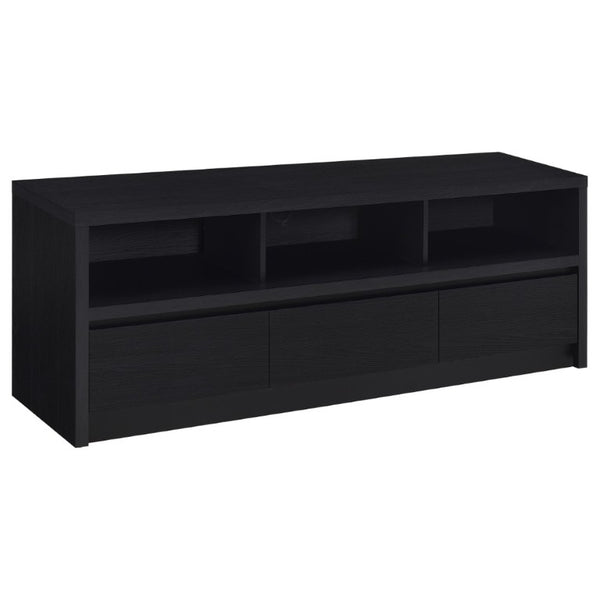 English Elm O'brien Matte Black Low Profile Media Console with Three Drawers for Living Rooms B2777P535863