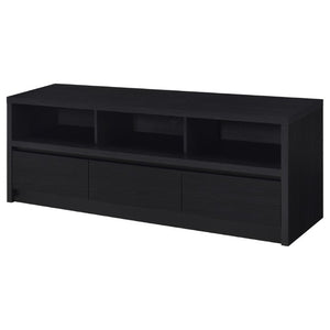 English Elm O'brien Matte Black Low Profile Media Console with Three Drawers for Living Rooms B2777P535863