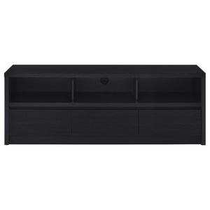 English Elm O'brien Matte Black Low Profile Media Console with Three Drawers for Living Rooms B2777P535863