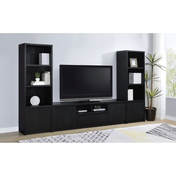 English Elm Sloat Matte Black 78 Inch Media Console with Enclosed Storage and Cable Management B2777P535864