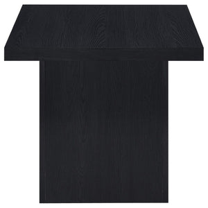 English Elm Exeter Matte Black Square End Table Modern Geometric Accent for Living Room Decor B2777P535865