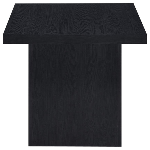 English Elm Exeter Matte Black Square End Table Modern Geometric Accent for Living Room Decor B2777P535865