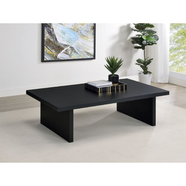English Elm Caroline Matte Black Laminate Coffee Table Low Profile Modern Living Room Accent B2777P535866