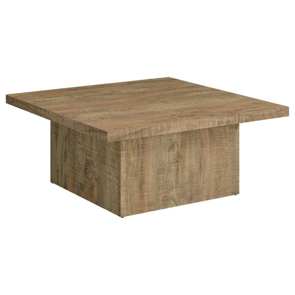 English Elm Exeter Square Coffee Table with Mango Wood Grain Finish for Modern Living Rooms B2777P535867
