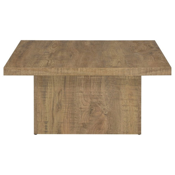 English Elm Exeter Square Coffee Table with Mango Wood Grain Finish for Modern Living Rooms B2777P535867