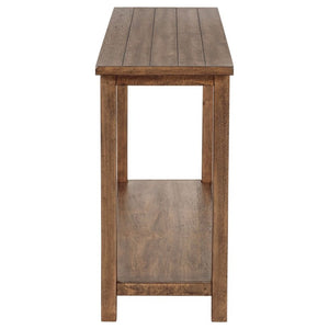 English Elm Castleton Rustic Entryway Console Table with Open Shelf and Distressed Wood Finish B2777P535871