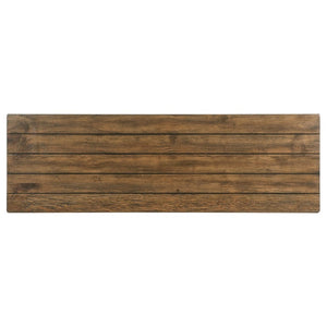 English Elm Castleton Rustic Entryway Console Table with Open Shelf and Distressed Wood Finish B2777P535871