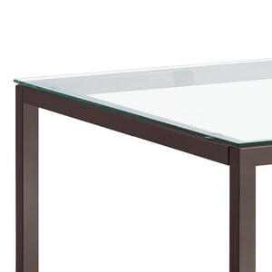 English Elm Weston Black Nickel Metal Frame End Table with Tempered Glass Top and Open Shelf B2777P535873