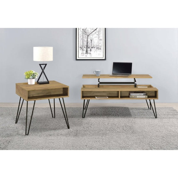 English Elm Amara Lift Top Coffee Table with Hidden Storage and Hairpin Legs for Modern Living B2777P535876