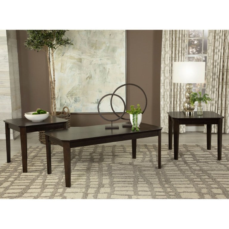 English Elm Amaro Mid-Century 3 Piece Living Room Table Set with Slim Tapered Legs Dark Finish B2777P535880