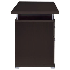 English Elm Rochelle Two Drawer Computer Desk Warm Wood Tone Finish for Home Office Use Cappuccino B2777P535882