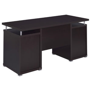 English Elm Rochelle Two Drawer Computer Desk Warm Wood Tone Finish for Home Office Use Cappuccino B2777P535882
