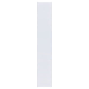English Elm 8-Shelf Geometric Open Bookcase Tall Display Unit for Living Room or Home Library White B2777P535886
