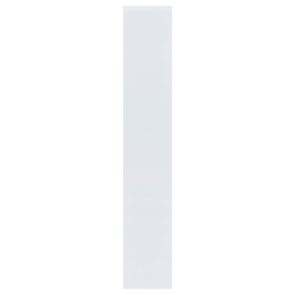 English Elm 8-Shelf Geometric Open Bookcase Tall Display Unit for Living Room or Home Library White B2777P535886