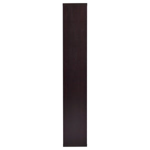 English Elm 8-Shelf Geometric Open Bookcase Tall Display Unit for Living Room or Home Library Cappuccino B2777P535887