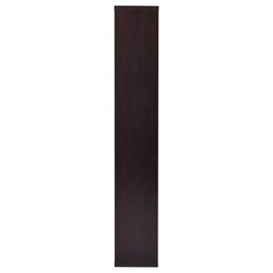 English Elm 8-Shelf Geometric Open Bookcase Tall Display Unit for Living Room or Home Library Cappuccino B2777P535887