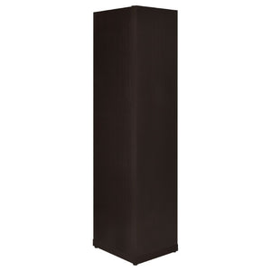 English Elm Cappuccino Six Shelf Corner Bookcase Tall Melamine Unit for Office or Living Room B2777P535888