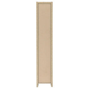 English Elm Cappuccino Finish Nine Shelf Tall Narrow Bookcase for Home Office or Living Room B2777P535889