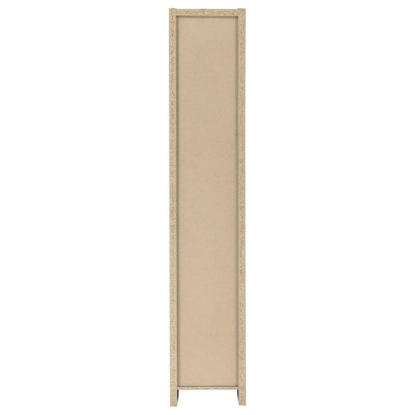 English Elm Cappuccino Finish Nine Shelf Tall Narrow Bookcase for Home Office or Living Room B2777P535889