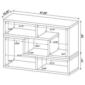 English Elm White Convertible L-Shaped Bookcase Set Two-Piece Open Cubby Media Console Modern B2777P535891