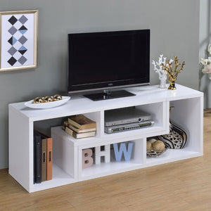English Elm White Convertible L-Shaped Bookcase Set Two-Piece Open Cubby Media Console Modern B2777P535891