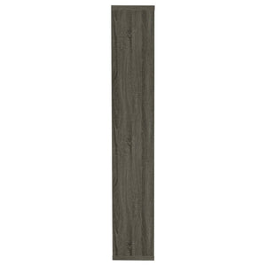 English Elm 8-Shelf Geometric Open Bookcase Tall Display Unit for Living Room or Home Library Grey B2777P535892