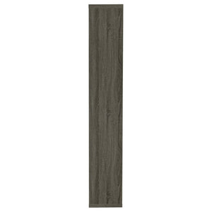 English Elm 8-Shelf Geometric Open Bookcase Tall Display Unit for Living Room or Home Library Grey B2777P535892