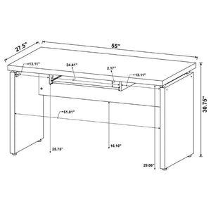 English Elm Cappuccino Finish Home Office Desk with Keyboard Shelf Rolling File Drawer Storage B2777P535897
