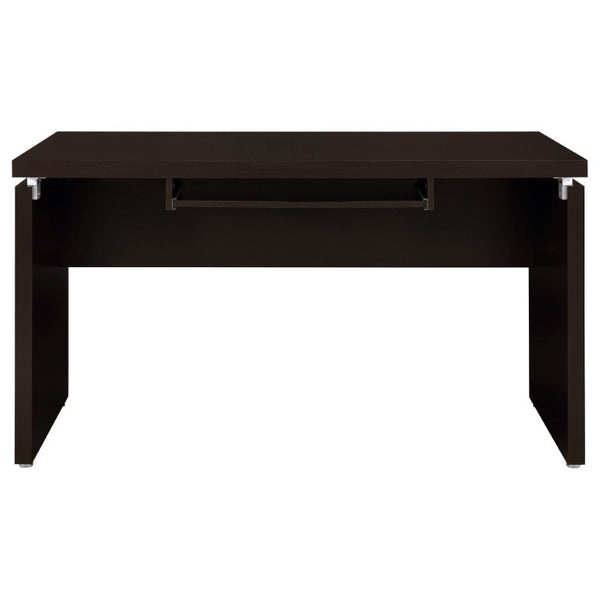 English Elm Cappuccino Finish Home Office Desk with Keyboard Shelf Rolling File Drawer Storage B2777P535897