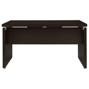English Elm Cappuccino Finish Home Office Desk with Keyboard Shelf Rolling File Drawer Storage B2777P535897